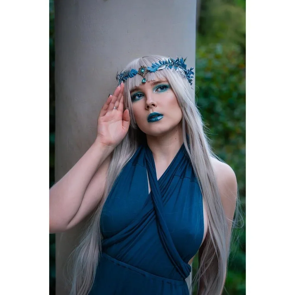 Woodland Elf Floral Crown Headband Women's Fairy Fantasy Halloween Cosplay